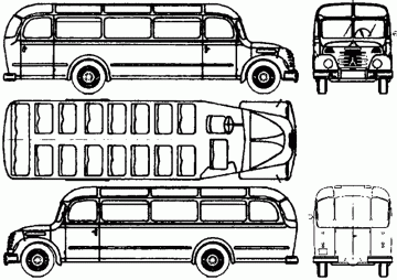 バスの三面図