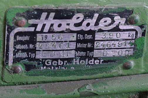 機種名：　ホルダーハンドトラクタ 形式・仕様：　　　7馬力 製造社・国：ホルダー社　ドイツ 導入年度：1955年（昭和30）年 