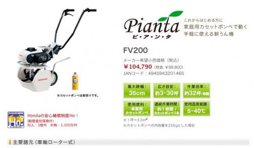 これだ。ホンダ　ピアンタ　FV200　価格￥104,790