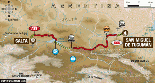 DAY6はサン・ミゲル・デ・トゥクマン→サルタ間、トータル600キロほどの行程です。