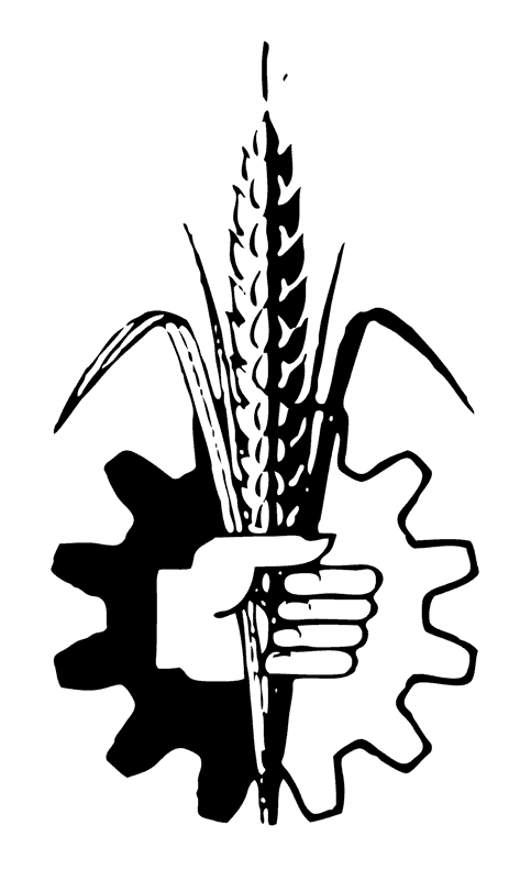 フォードソンのロゴ。機械を表す歯車と、人の手。人の手が掴んでいるのは麦の穂なんでしょうね。日本だったらこれが稲穂になるんでしょう。人が機械を使って麦という果実を得るのだということをシンプルに表していますね。