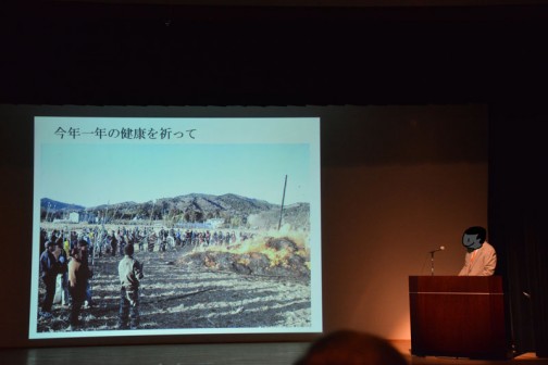 表彰された茨城県笠間市の活動体「岩間上郷地域ホタル増やそうかい」の事例発表です