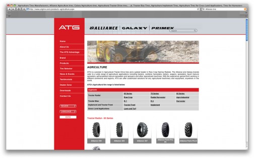 Alliance Tire Companyのウェブサイト。紆余曲折あって、1992年に現在の形になったようです。