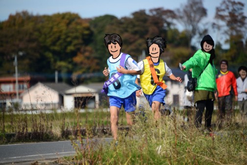 水戸市常澄地区の学区対抗　小・中学生駅伝大会が行われました。