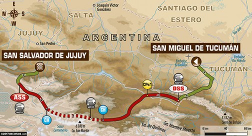 てなわけで少しはダカールを追うモチベーションも上がってきたのでした。ダカールは既にスタートしていて3日目。サンミゲール・デ・トゥクマンからサン・サルバドール・デ・フフイまでの780キロ。あっという間にパラグアイを抜けてアルゼンチンに入っています。