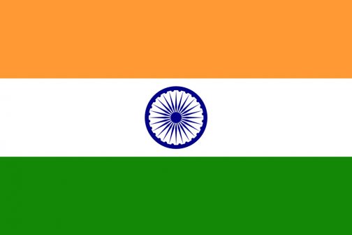 インドの国旗も左右対称のようですが、90度回転したデザインにしてしまっています。