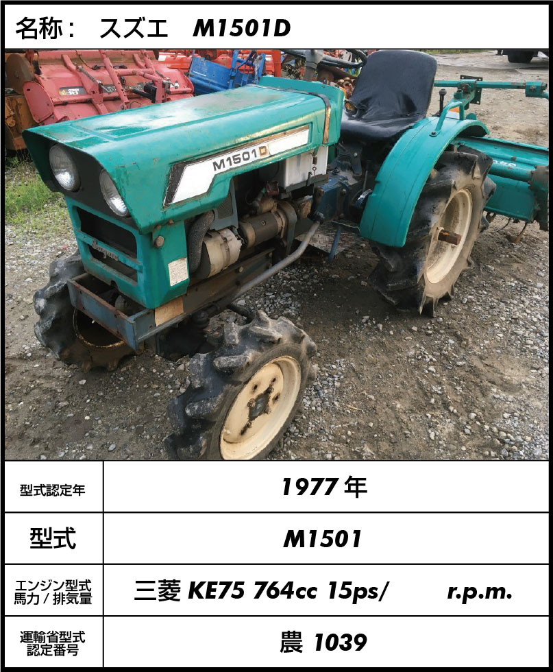1977-1978年トラクター新車は、スズエ・サトー・三菱の新製品ラッシュ 