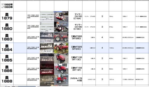 シートに記入します。先人たちが好きに付けた型式が、後に続くものを悩ませる・・・MT22もしくはMT23が本来でしょうけどMT24Cという型式になっています。5文字使えるのならMT225型で良いと思うのですが、何か制約があるのでしょうか？そこのところが知りたいです。