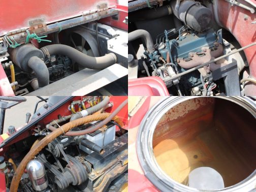 今回はこの写真と一部銘板で特定が叶いました。まずはこの写真。SF61AはクボタV1505という4気筒エンジンが載っているのですが・・・