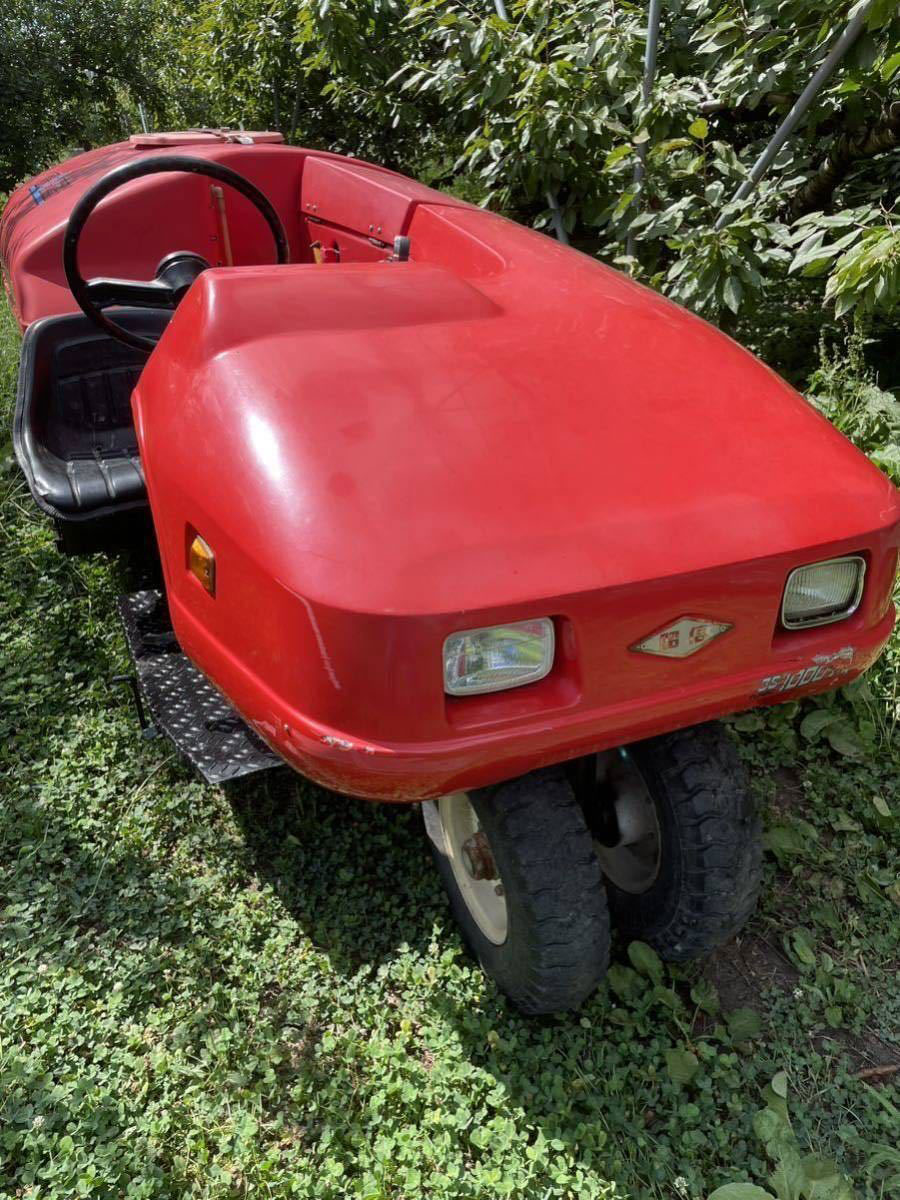 ネットオークションで見つけてきたショーシンのスピードスプレーヤー1000T-Ⅱです。写真ではⅡのところが消えてしまっていて、実際に1000T-Ⅱなのかよくわかりません。(1000Tという機械もある)