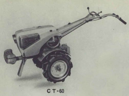 CT60拡大します。資料によれば農耕作業用軽自動車運輸省型式認定番号農252号三菱CT60型となっています。